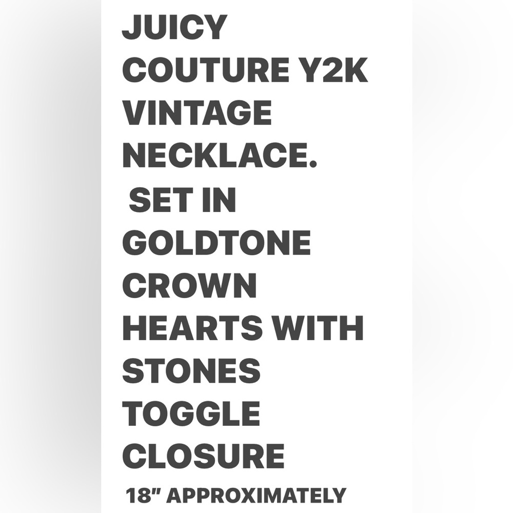 Juicy Couture Y2K vintage Gold Heart Charm Necklace - Picture 11 of 11